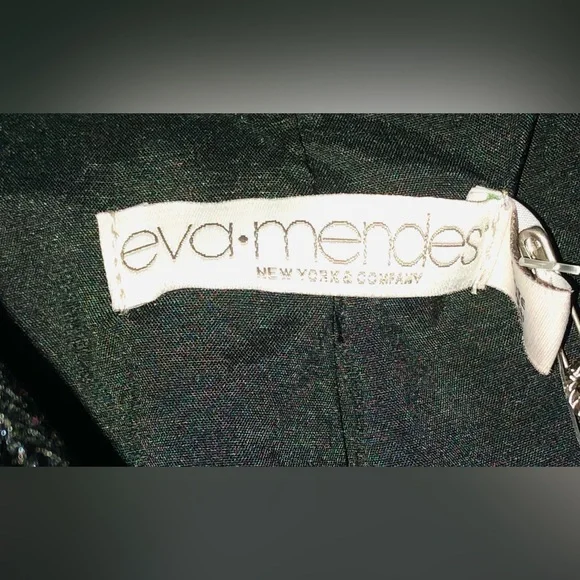 Eva Mendes Black Military Statement Petite Jacket - Picture 5 of 8